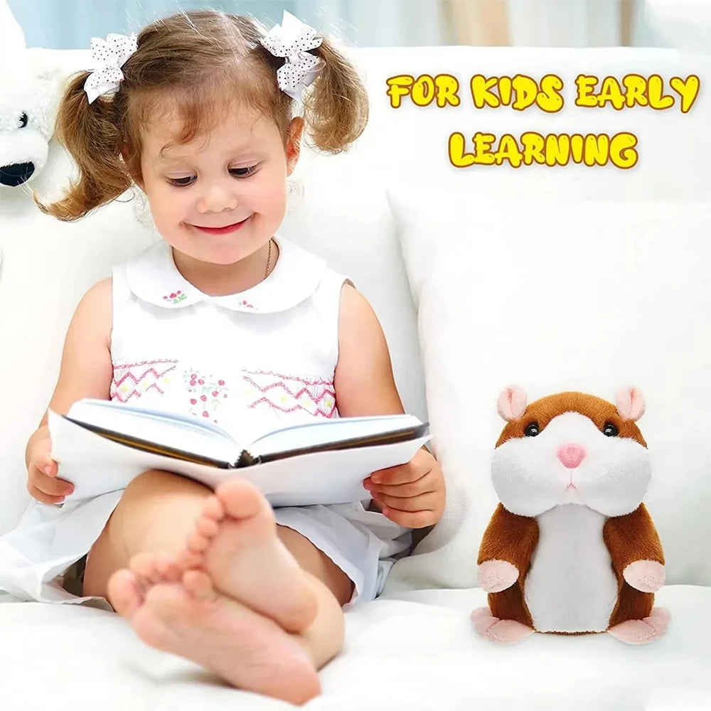 1pc Little Hamster Learn To Imitate Talking,Funny Animal Plush Toy Talking Nod Hamster Doll Soothing Crying Baby Toy Kids Gift