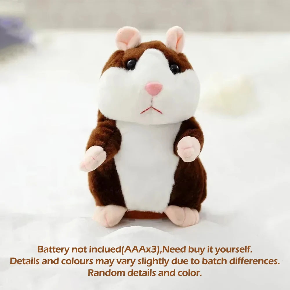 1pc Little Hamster Learn To Imitate Talking,Funny Animal Plush Toy Talking Nod Hamster Doll Soothing Crying Baby Toy Kids Gift